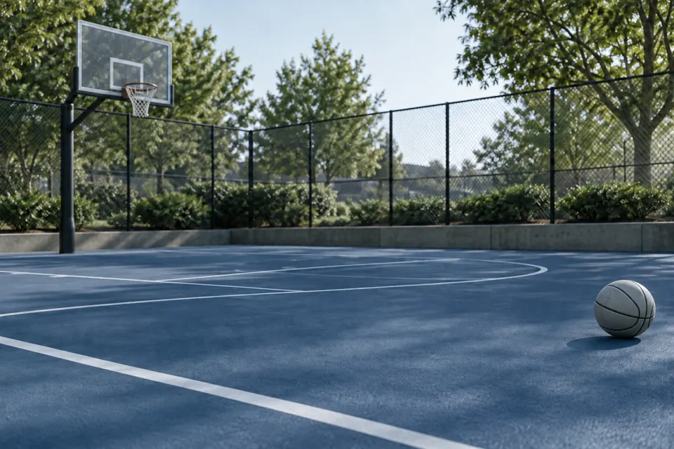 Community basketball court